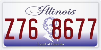 IL license plate Z768677