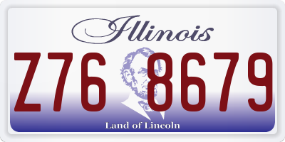 IL license plate Z768679