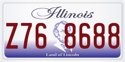 IL license plate Z768688