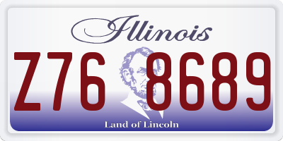 IL license plate Z768689