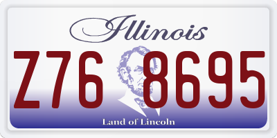 IL license plate Z768695