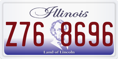 IL license plate Z768696