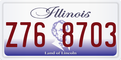 IL license plate Z768703