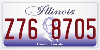 IL license plate Z768705