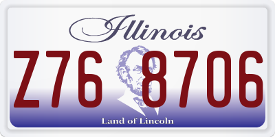 IL license plate Z768706