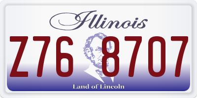 IL license plate Z768707