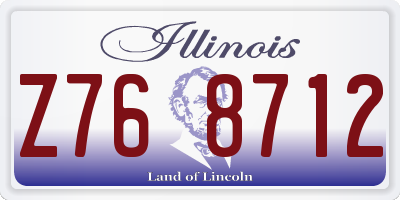 IL license plate Z768712