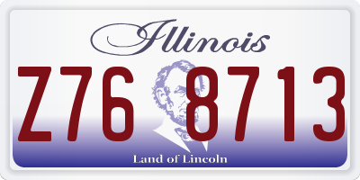 IL license plate Z768713