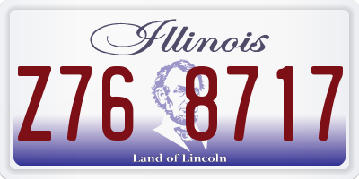 IL license plate Z768717