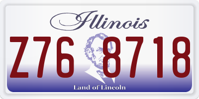 IL license plate Z768718