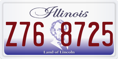 IL license plate Z768725