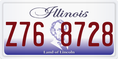 IL license plate Z768728