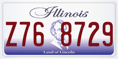 IL license plate Z768729
