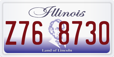 IL license plate Z768730