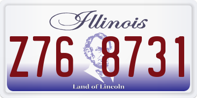 IL license plate Z768731