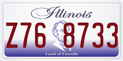 IL license plate Z768733