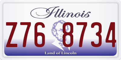 IL license plate Z768734