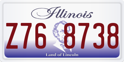 IL license plate Z768738