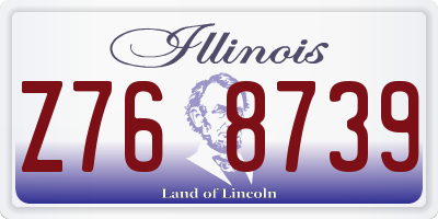 IL license plate Z768739