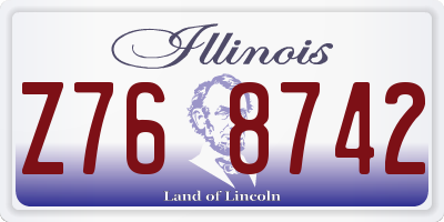 IL license plate Z768742