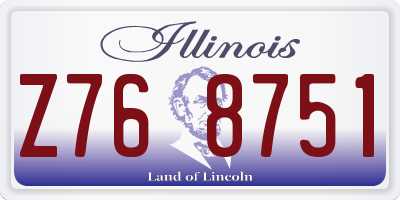 IL license plate Z768751