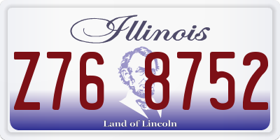 IL license plate Z768752