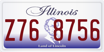 IL license plate Z768756