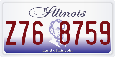 IL license plate Z768759