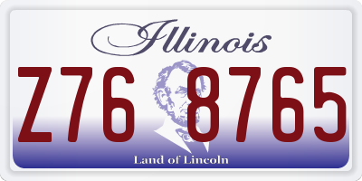 IL license plate Z768765
