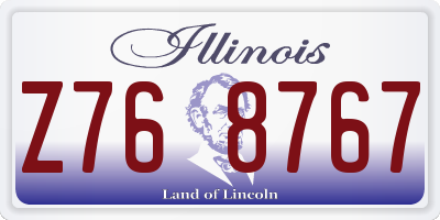 IL license plate Z768767