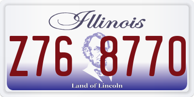 IL license plate Z768770