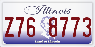 IL license plate Z768773