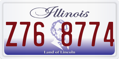 IL license plate Z768774
