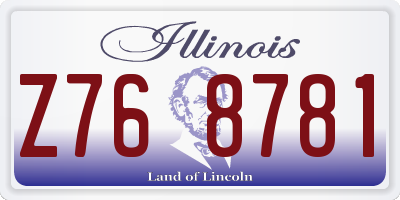 IL license plate Z768781