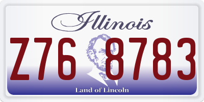 IL license plate Z768783