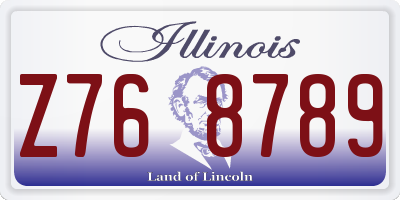 IL license plate Z768789