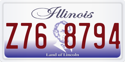 IL license plate Z768794