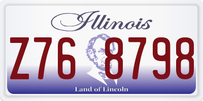 IL license plate Z768798