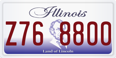 IL license plate Z768800