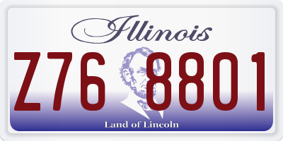 IL license plate Z768801