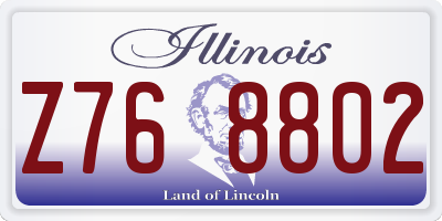 IL license plate Z768802