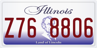 IL license plate Z768806