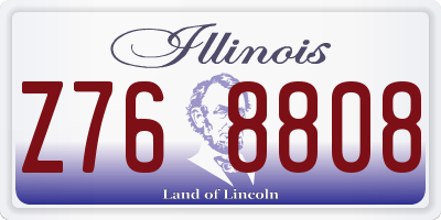 IL license plate Z768808