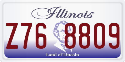 IL license plate Z768809