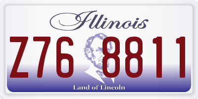 IL license plate Z768811