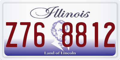 IL license plate Z768812