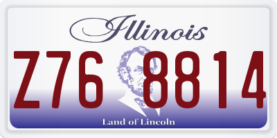 IL license plate Z768814
