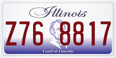 IL license plate Z768817