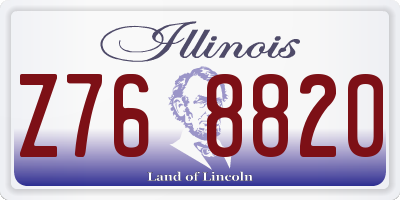 IL license plate Z768820