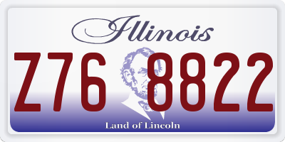 IL license plate Z768822
